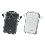 AWEI PowerBank P89K 10000mAh 38,5W czarny/must + kable PD/Lightning