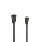 Hama 00205167 HDMI-kaabel 0,1 m HDMI C-tp (Mini) HDMI A-tp (Standard) Must