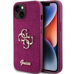 GUESS GUHCP15SHG4SGU iPhone 15 / 14 / 13 6,1" lillakas/lilla kvakaaneline Glitter Script Big 4G