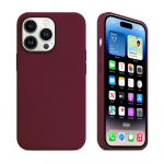 Riff Thin AND amp; Soft silicone case with soft fiber inside for Apple iPhone 14 Pro Violet