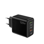 Riff 120W QC3.0 Super Fast charger with x2 USB ports / x3 USB-C Black