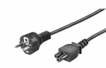 MicroConnect Power Cord CEE 7/7 - C5 1m Black, Straight Plugs