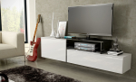 Cama MEBLE Cama TV kapp SIGMA 3 180 valge/valge likega + must