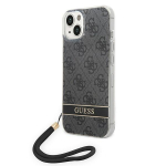 GUESS GUOHCP14MH4STK iPhone 14 Plus / 15 Plus 6.7" tarny/must hardcase 4G Prindi rihm