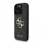 GUESS PU 4G Metallist Logo Rihm Kate iPhone'i 16 Pro Max jaoks / Must
