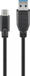Goobay 44712 USB-kaabel USB 3.2 Gen 1 (3.1 Gen 1) 1 m USB A USB C must