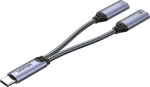 Unitek USB-C 2 x USB-C audio 18W