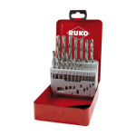 Ruko 19-osaline vasaku keermega puurikomplekt HSS-G
