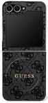 GUESS lemine osa SAMSUNG Z Flip7 jaoks, hildub MagSafe'iga GUHMZF7P4MSEGCK (Magnetiline 4G PU klassikalise kujundusega), must