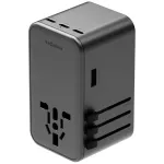 Energea TravelWorld Adapter GaN 160W PD 3x USB-C / USB-A Gunmetal seinaadapter