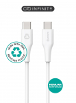 eSTUFF INFINITE (GRS) USB-CUSB-C kaabel 2m valge. PVC-vaba