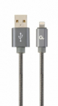 Gembird USB mees - Lightning mees Premium teraskiir 1m Metallikasuline Roheline
