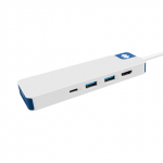 Hyper HyperDrive Flex 8 Port USB-C Hub, White/Blue | HD4102BUGL | HDMI ports quantity 1