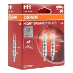 Osram Halogeenl bulb H1 12V 55W P14,5s NIGHT BREAKER SILVER +100% / 2 stk