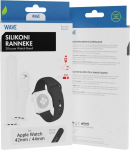 Wave silikoniranneke, Apple Watch 42mm / 44mm, mustad (-SB-AW-4244-BK)