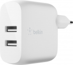 BELKIN BoostCharge Dual USB-A seinalaadija 24W (WCB002vfWH)