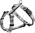 Chest strap : Trixie Silver Reflect H-Harness "S-M", 40-65cm|20mm
