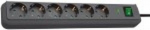 Extension cord BRENNENSTUHL ECO-LINE, 6 sockets, 1.5m, with socket, with switch, 3x1.5, with overload protection,