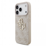 GUESS PU 4G Metallist Logo Rihm Kate iPhone'i 17 Pro jaoks / Roosa