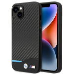 BMW Etui BMHCP14M22NBCK iPhone 14 Plus / 15 Plus 6,7" tarny/must nahk Carbon