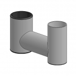 Ergonomic Solutions Fixed swingarm SP1, 100mm with 78mm end pole -BLACK-