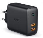 Aukey PA-D2 36W 2xUSB-C PD Wall Charger, Black
