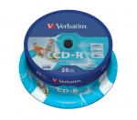 Verbatim CD-R AZO laiapildiprinteriga sobilik 700 MB 52x 25 tk