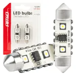 Amio LED CANBUS lambad 12SMD Festoon C5W 3838 41mm Valge 12/24V -04250