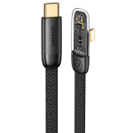USAMS Kaabel ktowy USB-C na Lightning PD 20W kiirlaadimine Iceflake Series 1,2m czarny/must SJ583USB01 (US-SJ583)