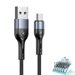 USAMS U55 punutud kaabel 2A micro USB 1tk komplekti U55 must/must 1m SJ450ZJ01 (US-SJ450) SJ450USBSG01 SJ450USBSG01