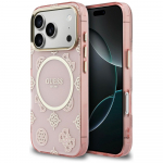GUESS Etui IML Peony Dot MagSafe iPhone'i 17 Pro jaoks roosa
