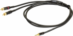 Proel 3,5 mm stereoisane - 2 x RCA -pistikut, 5 m, must (PRCHLP215LU5)