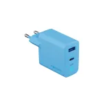 Forever Vibe-TC45AC GaN PD QC charger 1x USB-C 1x USB 45W sky blue