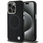 BMW BMHMP15XSILBK2 iPhone 15 Pro Max 6.7" tarny/must Signature Liquid Silicone MagSafe allkiri