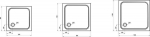 RAVAK Perseus Pro Chrome 800x800 mm valge
