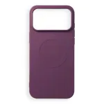 IPhone 17 Pro Max / 18 Pro Max juhtrstik Silicone Mag Cover, hilduv MagSafe-ga (suur auk), tume kirsi