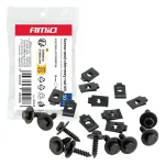 Amio Universaalne kruvi- ja paigaldusklipside komplekt 18 mm 5 mm, 10 komplekti -05028