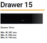 Irinox Sisseehitatud sahtel nude ja kgitarvete jaoks C150000V Must klaas