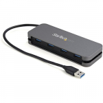 StarTech.com 4-pordne USB 3.0 hub - USB-A 4x USB-A - SuperSpeed 5Gbps PortUSB-Busiga toitumine - Laiariba/Arvuti USB hubiga pika kabeliga 28cm AND amp; Kabelihaldus~4-pordne USB 3.0 hub - USB-A 4x USB-A - SuperSpeed 5Gbps Port