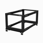 StarTech.com 8U 4-post serverikapp, 19-tolline avatud raamiga rikk, millel on 40 tolli (101 cm) paigaldussgavus ja 1200 lb (544 kg) k ability, liikuv vi prandale kinnitatav IT-riiul