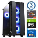 INTOP AQUA Ryzen 7 7700X 16GB DDR5 500SSD M.2 NVME RTX5050 8GB WIN11