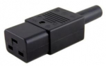 MicroConnect IEC Power Adaptor C19 Plug C19 Socket, Straight, Black
