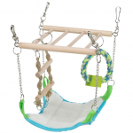 Accessories for rodents - Trixie Suspension bridge, hammock|toy, hamster, wood|rope, 17 22 15 cm