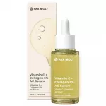 PaxMoly, Ac Serum, Vitamin C + Collagen 5%, Hydrating AND Brightening, Day AND Night, Serum, For Face, 50 ml