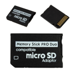 Riff Memory Stick Pro Duo MicroSD SDHC TF-kaardi adapter/muundur PSP 1000, 2000, 3000 ja Sony foto/video kaameratele
