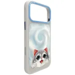 NIMMY juht BIG EYED LYING SILVER SHADED CAT, hilduv MagSafe'iga, iPhone 18 Pro Max/17 Pro Max jaoks, hall