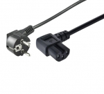 MicroConnect Power Cord CEE 7/7 - Angled C15 1,5m black Power Cord