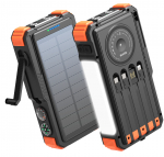 EXTRALINK POWERBANK SOLARNY 20000MAH 20W DYNAMO INDUKCJA LAMPA LATARKA