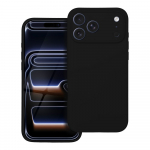 SILIKONKUMM KEST IPHONE 17 Pro Max jaoks, hildub MagSafe'iga, must