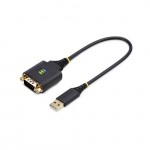 StarTech.com 1 jala (30 cm) USB- kuni seeriaadapterkaabel, COM silitus, vahetatavad mutrid/kruvid, USB-A kuni DB9 RS232, FTDI IC, ESD kaitse, Windows/macOS/Linux